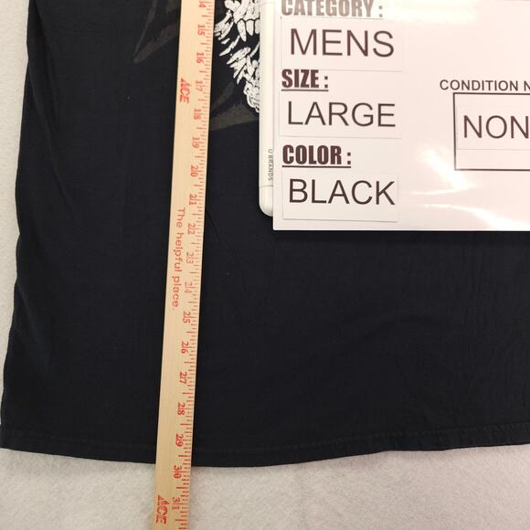 Slayer Graphic Band Short Sleeve Crew Neck Shirt Mens Size Large L Black - Picture 8 of 9